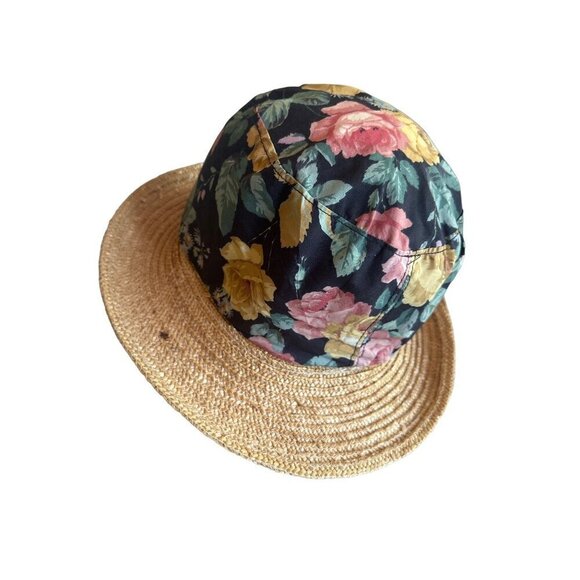 Betmar Vintage Floral Straw Hat One Size - Picture 7 of 7